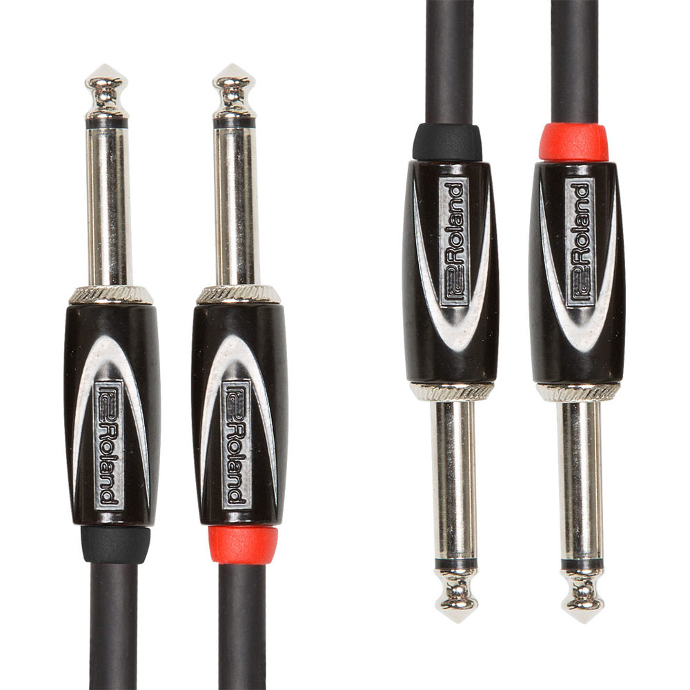 Cable de Interconexión Doble Roland Black Series 1/4"" a 1/4"" (10')