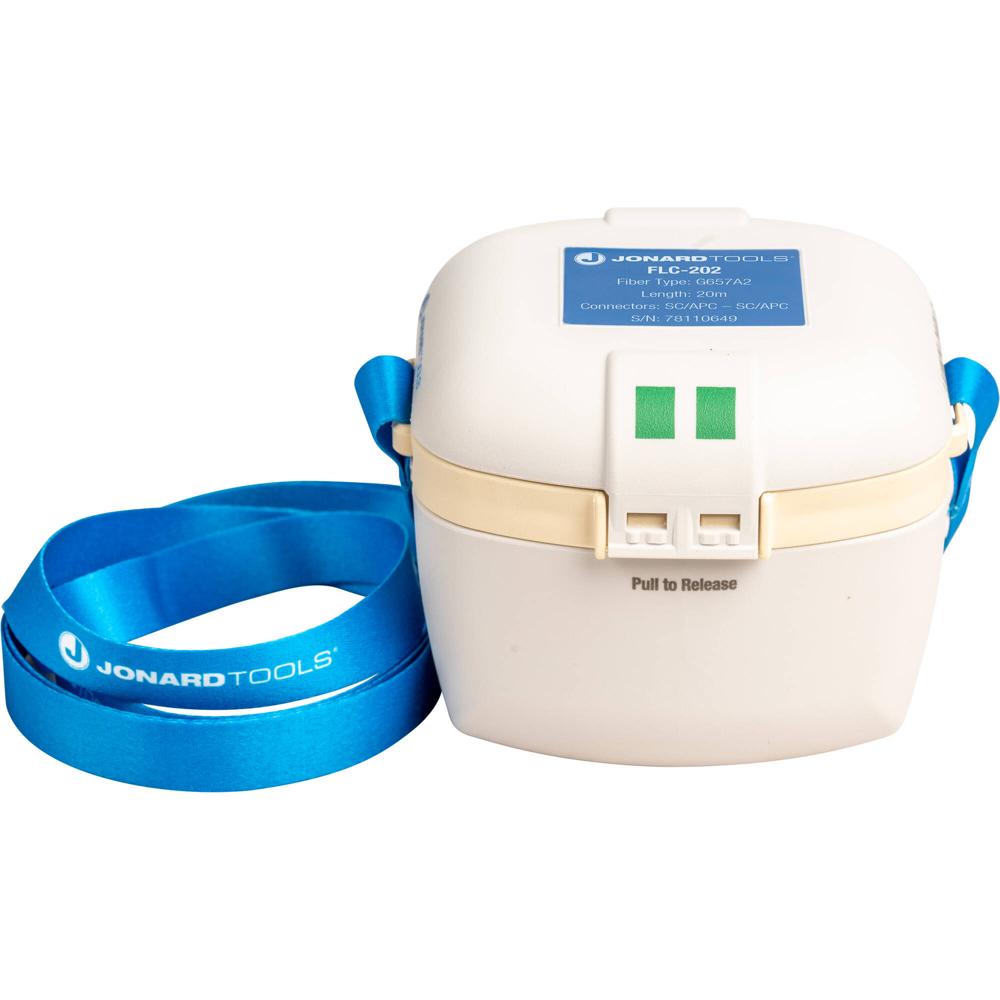 Cable de Lanzamiento de Fibra Óptica Monomodo Jonard Tools (SC/APC-SC/APC, 65') - Carcasa Compacta c