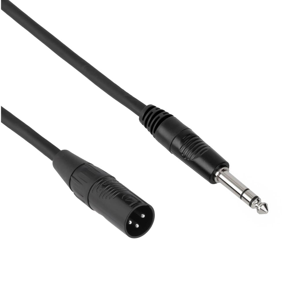 Cable de Interconexión Profesional Pearstone PM Series 1/4"" TRS Macho a XLR Macho (50') - 24-Gauge O