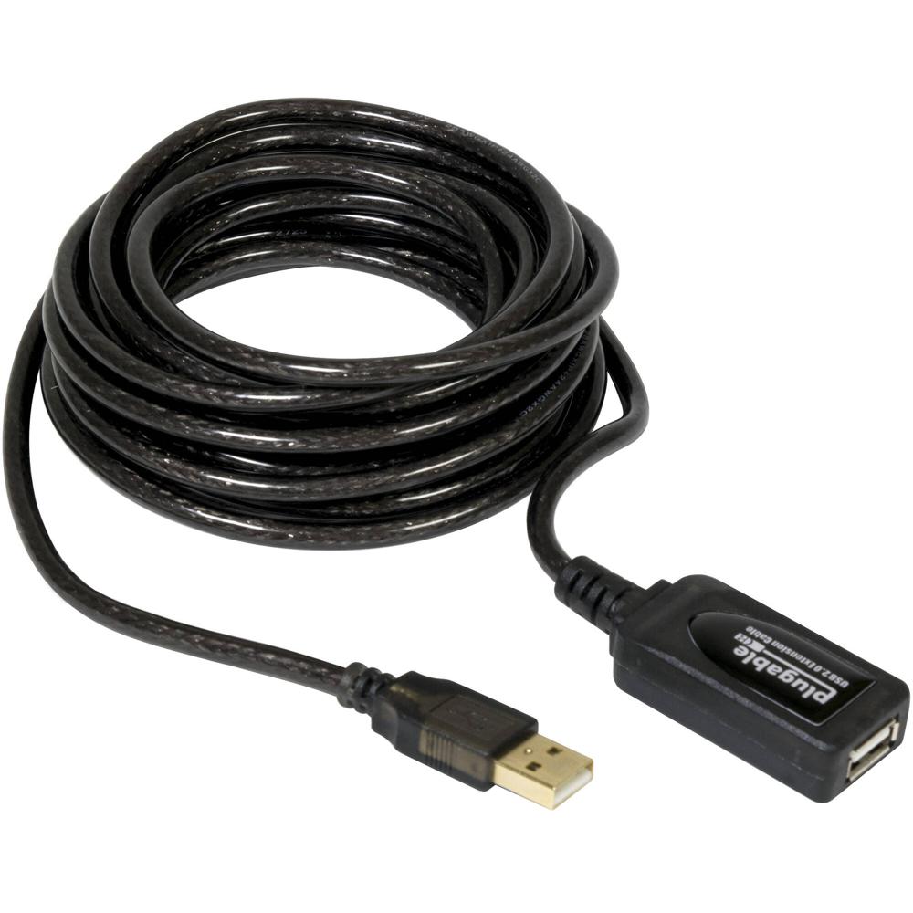 Cable de Extensión Activo USB 2.0 de 16' con Conectores Macho y Hembra USB-A, Amplia Compatibilidad