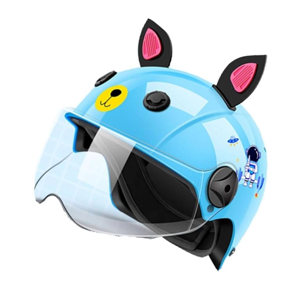 Casco Proteccion Bicicleta Doggy Celeste