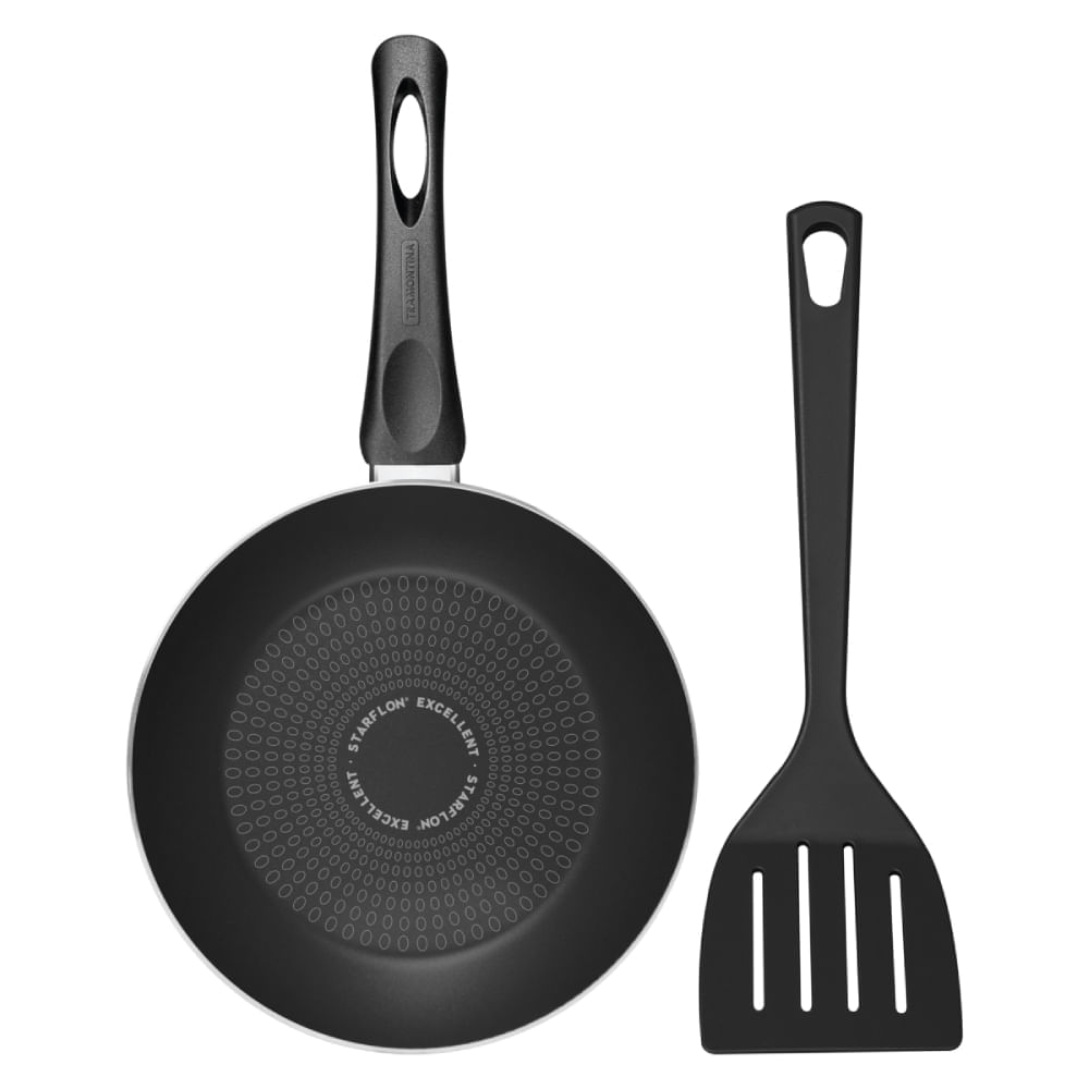 Sartén Tramontina Paris+ 24 cm y Espátula de Nylon 28551024