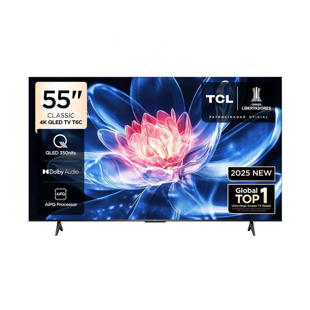Televisor TCL 55"" QLED Smart TV UHD 4K Año 2025 con Google TV 55T6C