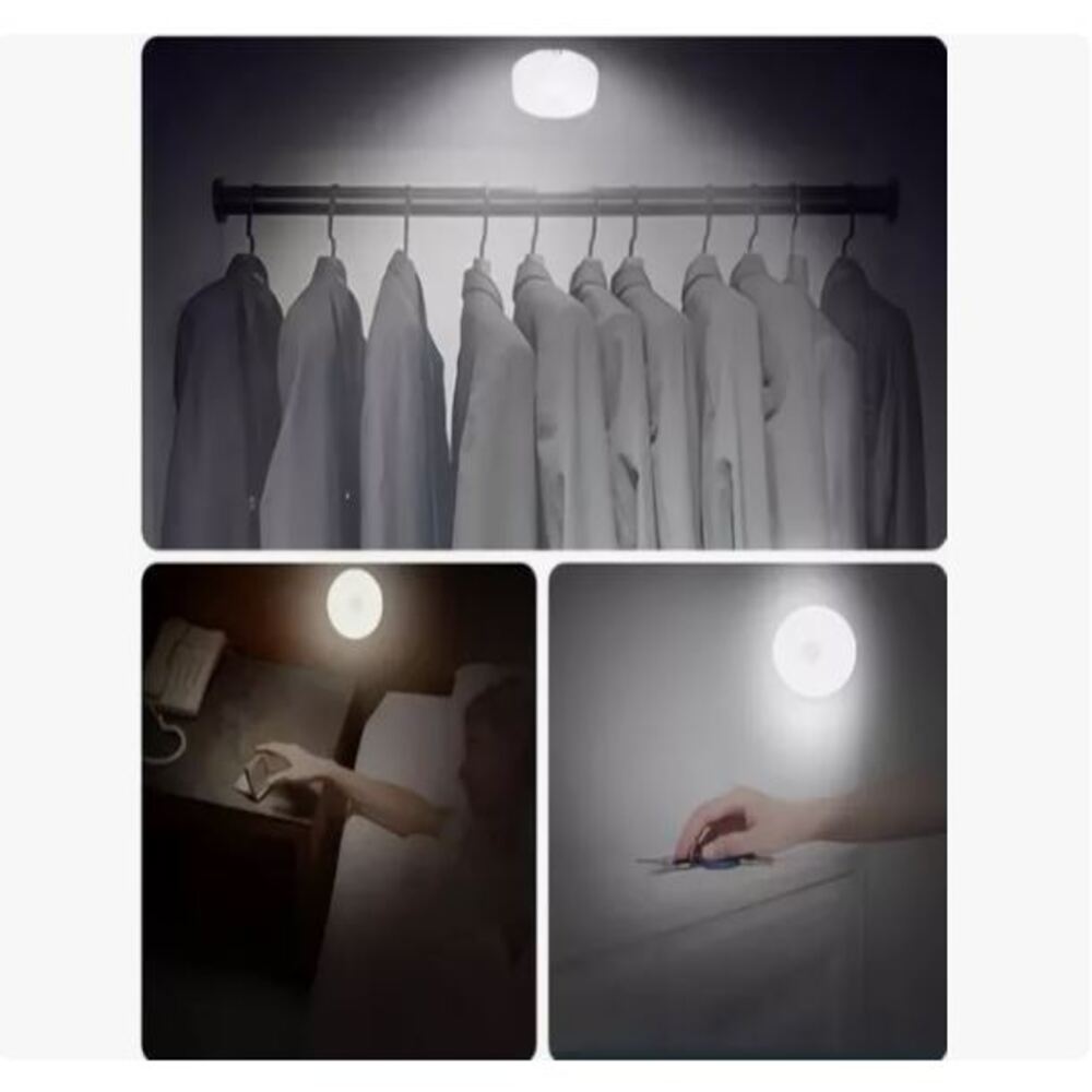 3 Lampara Led Con Sensor Movimiento Recargable