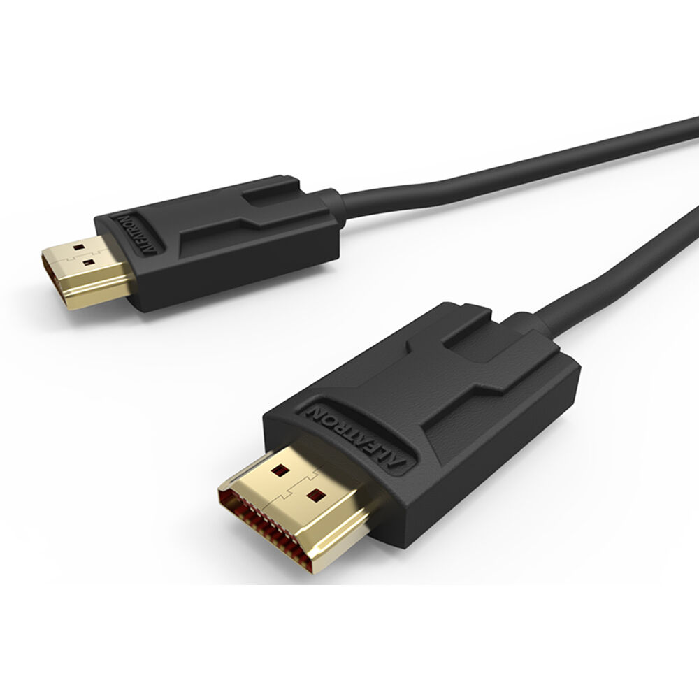 Alfatron 50' Cable HDMI 2.0 (Negro) - Soporte 4K, 18 Gb/s, ARC, DTS