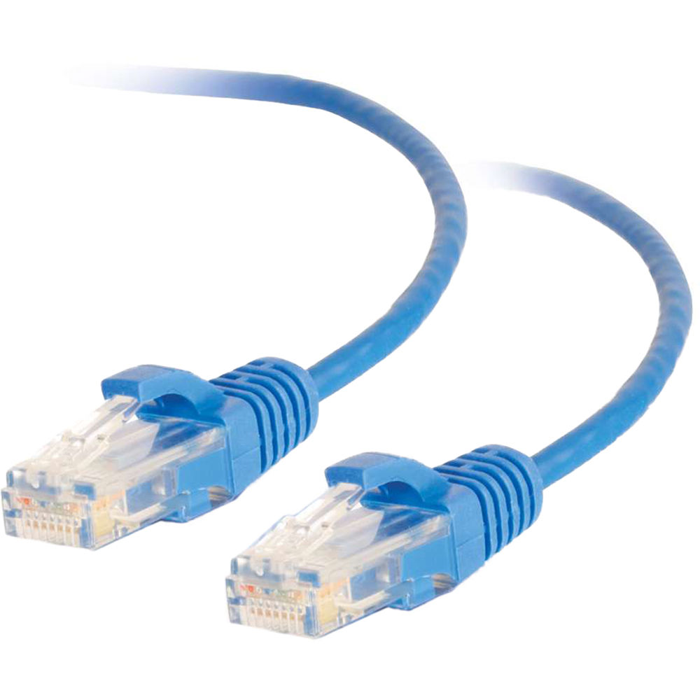 C2G RJ45 Male to RJ45 Male Slim Cat 6 Patch Cable (8', Blue)