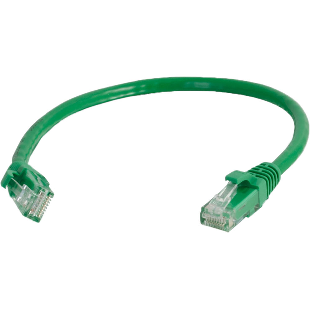 C2G Cable de Par Trenzado Sin Pantalla Cat 6a Snagless Ethernet (9', Verde) - Soporta 10 Gbps, Conec