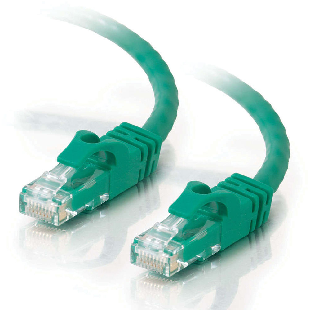 C2G Cable de Parche Cat6 Snagless de 7' (2.13m) Verde - Conectores RJ-45 Baquelita Dorada de 50µm, R