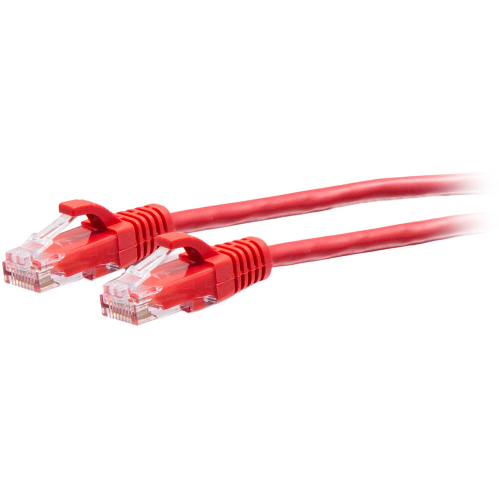 C2G Cable de Red Ethernet Slim Cat6a Snagless U/FTP (7', Rojo) - Conductor 28 AWG, Conectores RJ45 c