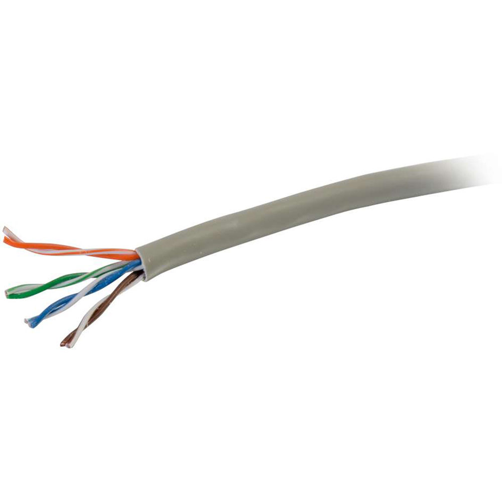 C2G Cable de Red Ethernet Cat 6 Sin Blindaje de 1000' con Conductores Sólidos (Gris) - Longitud 1000