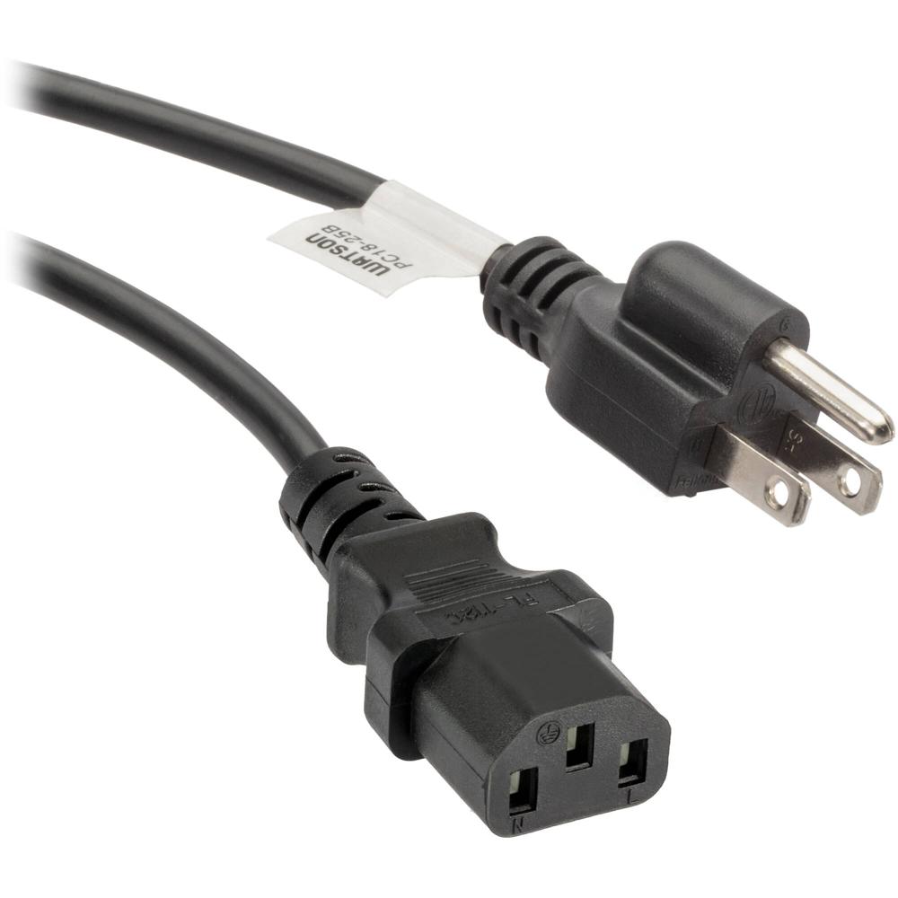 Cable de Alimentación Universal IEC Watson 18 AWG (15') - Conectores 3 Pines Macho a 3 Pines Hembra,