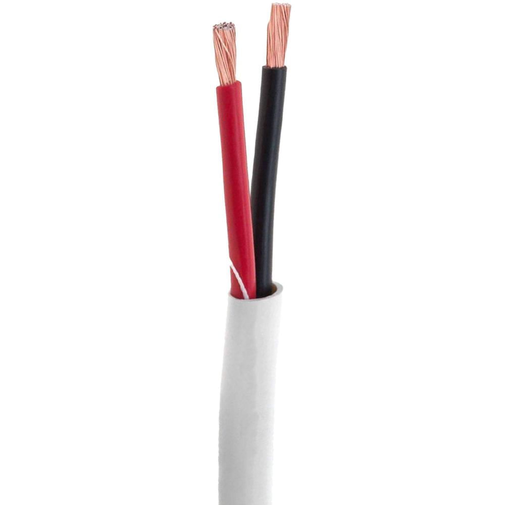 Cable de Altavoz SatMaximum 18 AWG CL2 para Instalación en Pared (Blanco, 250') - 2 Conductores, Cob