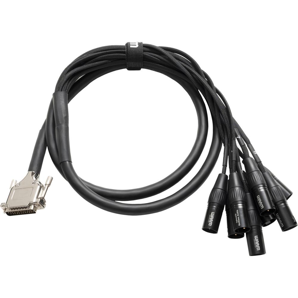 Cable de Desglose Analógico Warm Audio DB25 a XLR 3-Pin Macho de 8 Canales (10') - Ideal para Estudi