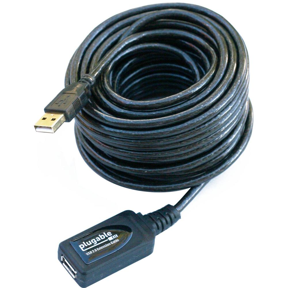 Cable de Extensión Activo USB 2.0 de 32' con Conectores Macho y Hembra USB-A, Amplia Compatibilidad