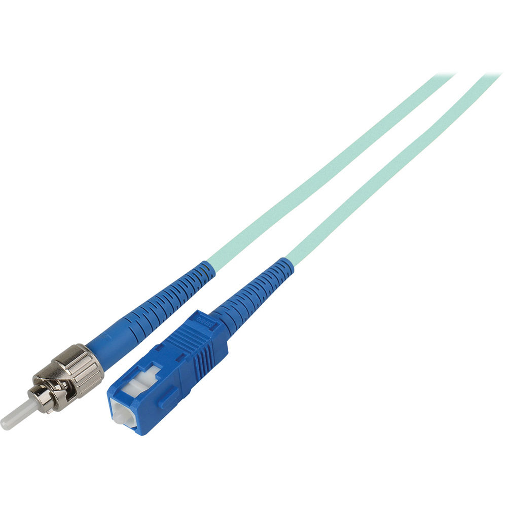 Cable de Parche de Fibra Óptica Camplex Premium OM3 Multimodo Simplex ST a SC (9.8', Aqua) - Soporte