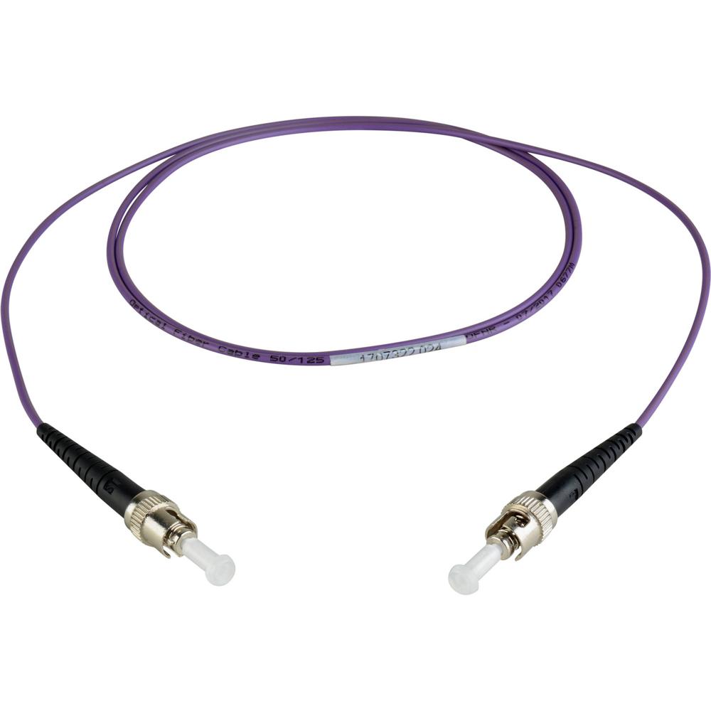 Cable de Parche de Fibra Óptica Camplex OM4 Premium Multimodo Simplex ST a ST (9.8', Púrpura) - Sopo