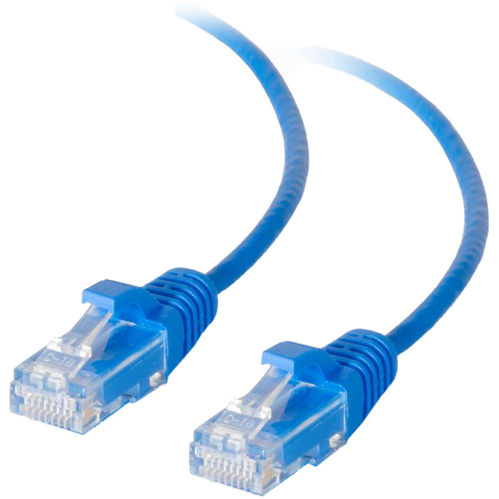 Cable de Parche Slim C2G RJ45 Macho a RJ45 Macho Cat 5e (1.5', Azul)