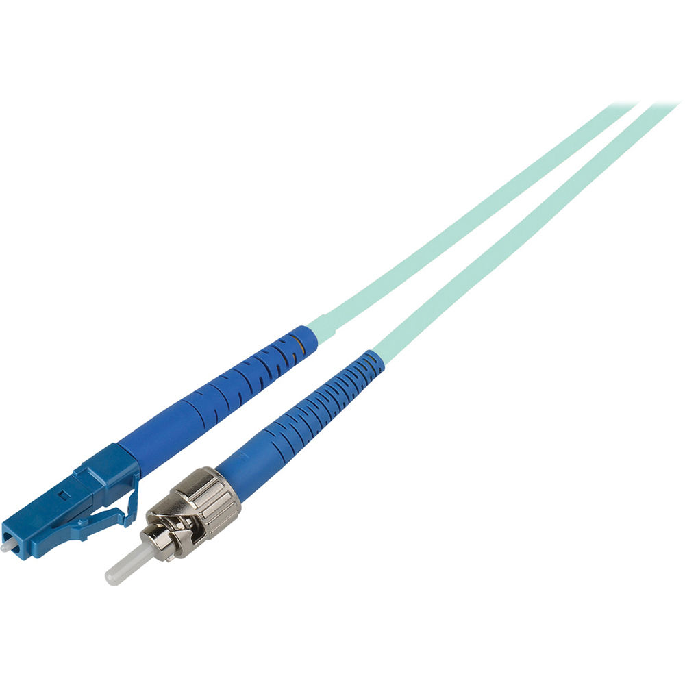 Cable de Parche de Fibra Óptica Camplex Premium OM3 Multimodo Simplex ST a LC (5m, Aqua) - Soporte p