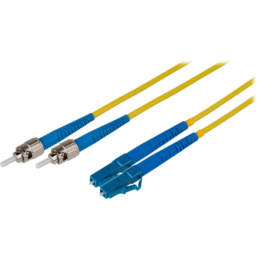 Cable de Parche de Fibra Óptica Camplex ST/LC Duplex 9/125 Monomodo de 23' - Núcleo de 9um, Chaqueta