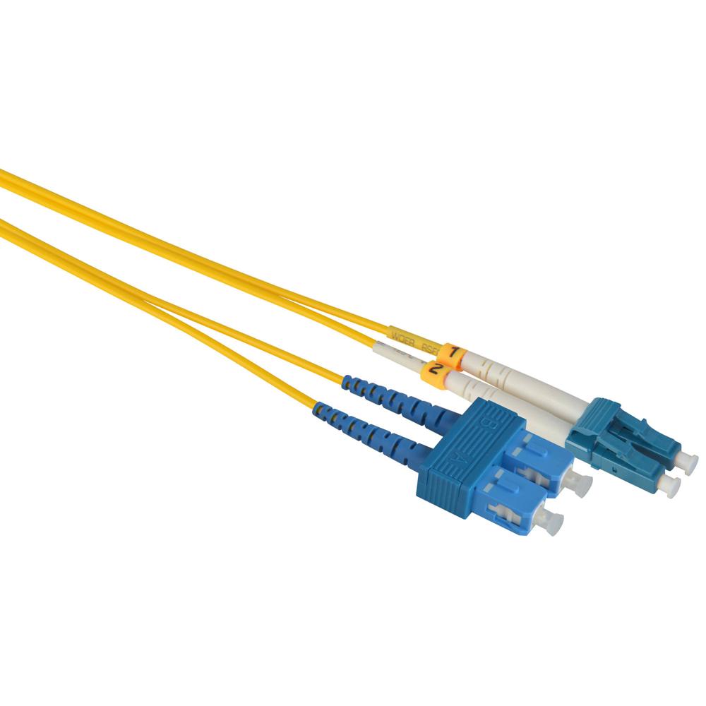 Cable de Parche de Fibra Óptica Camplex Duplex LC a Duplex SC Monomodo (Amarillo, 30m) - Núcleo de 9