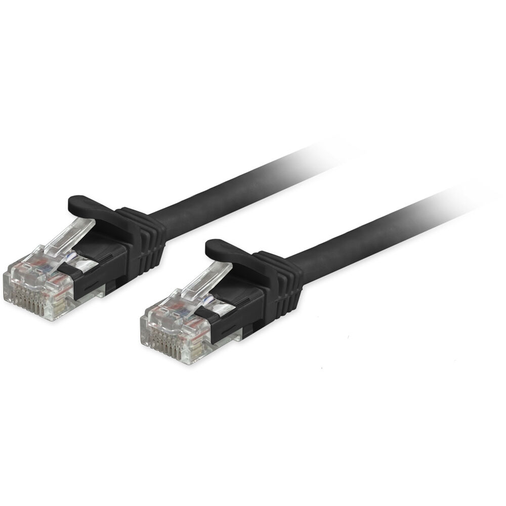 Cable de Parcheo Ethernet Cat6a Sin Blindaje Snagless (25', Negro) - Velocidad de Datos de Hasta 500