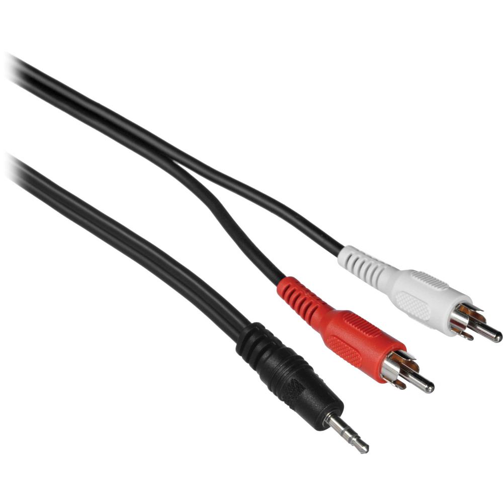 Cable Y Estéreo 3.5mm Mini a Dos RCA Macho - 3'