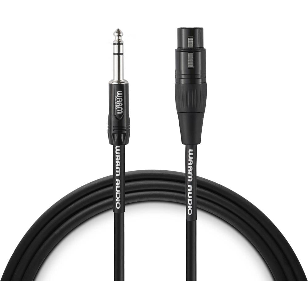 Cable Warm Audio Pro Series XLR-F a TRS (6') - Conexiones Balanceadas, Alta Calidad de Sonido, Conec