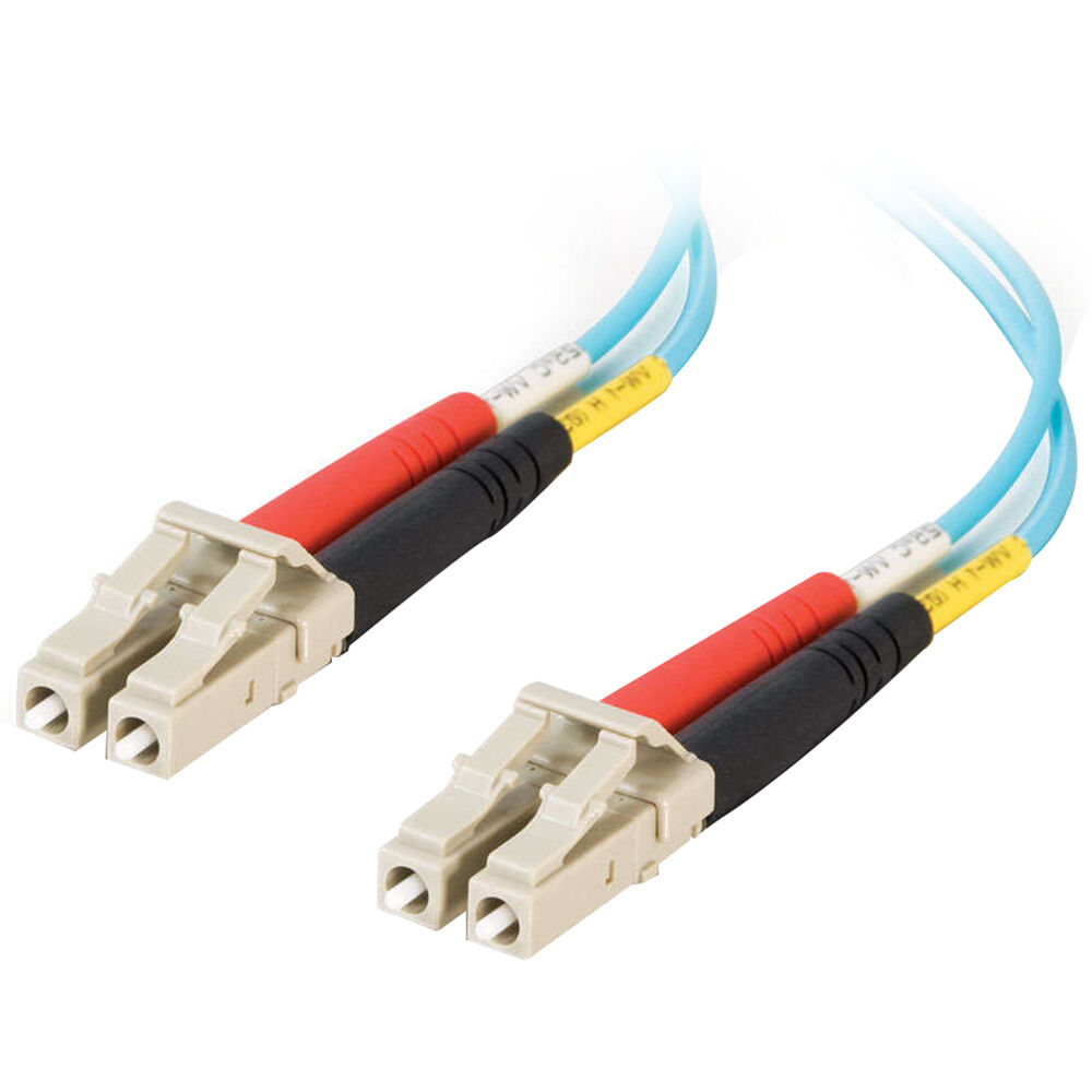 Cable de Fibra Óptica C2G LC a LC Macho Duplex Multi-Mode OM3 50/125 (9.8', Aqua, Riser) - Conectore