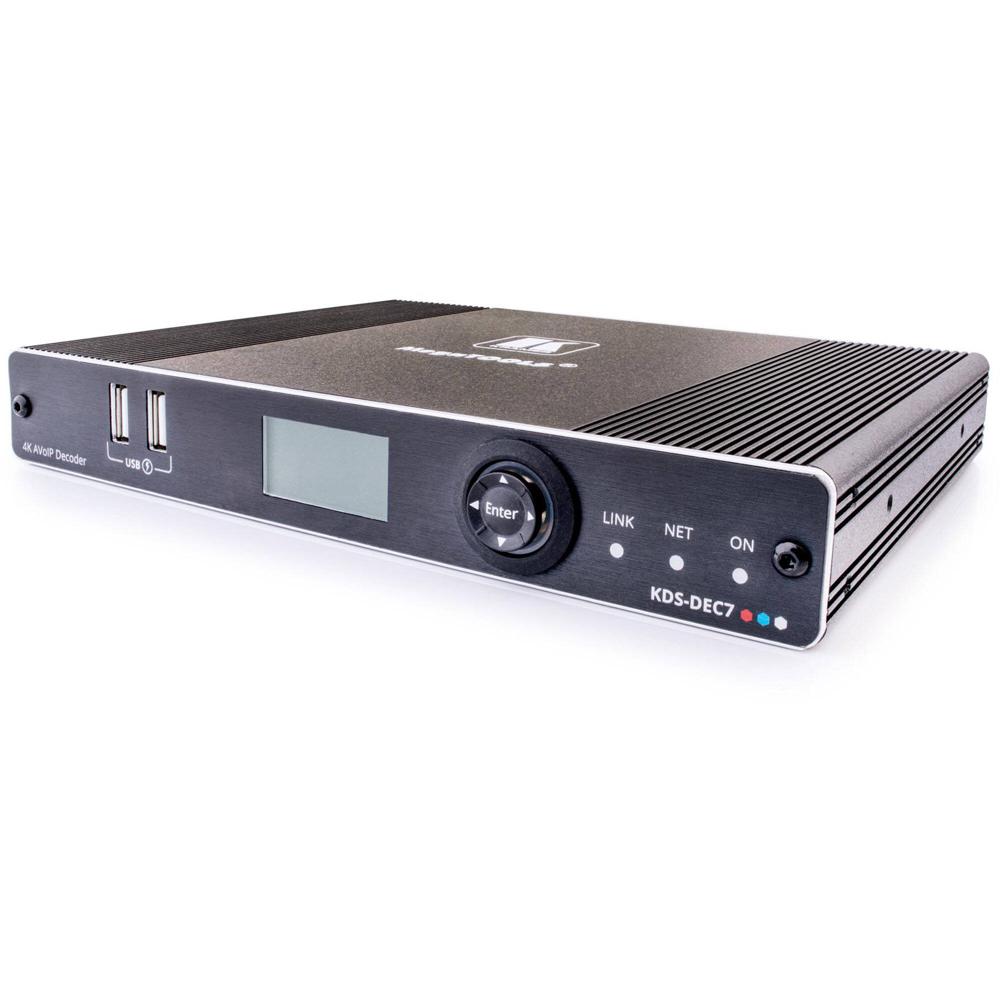 Kramer KDS-DEC7 Decodificador AVoIP 4K60 para HDMI en Redes 1G - Ideal para Salas de Control y Coman