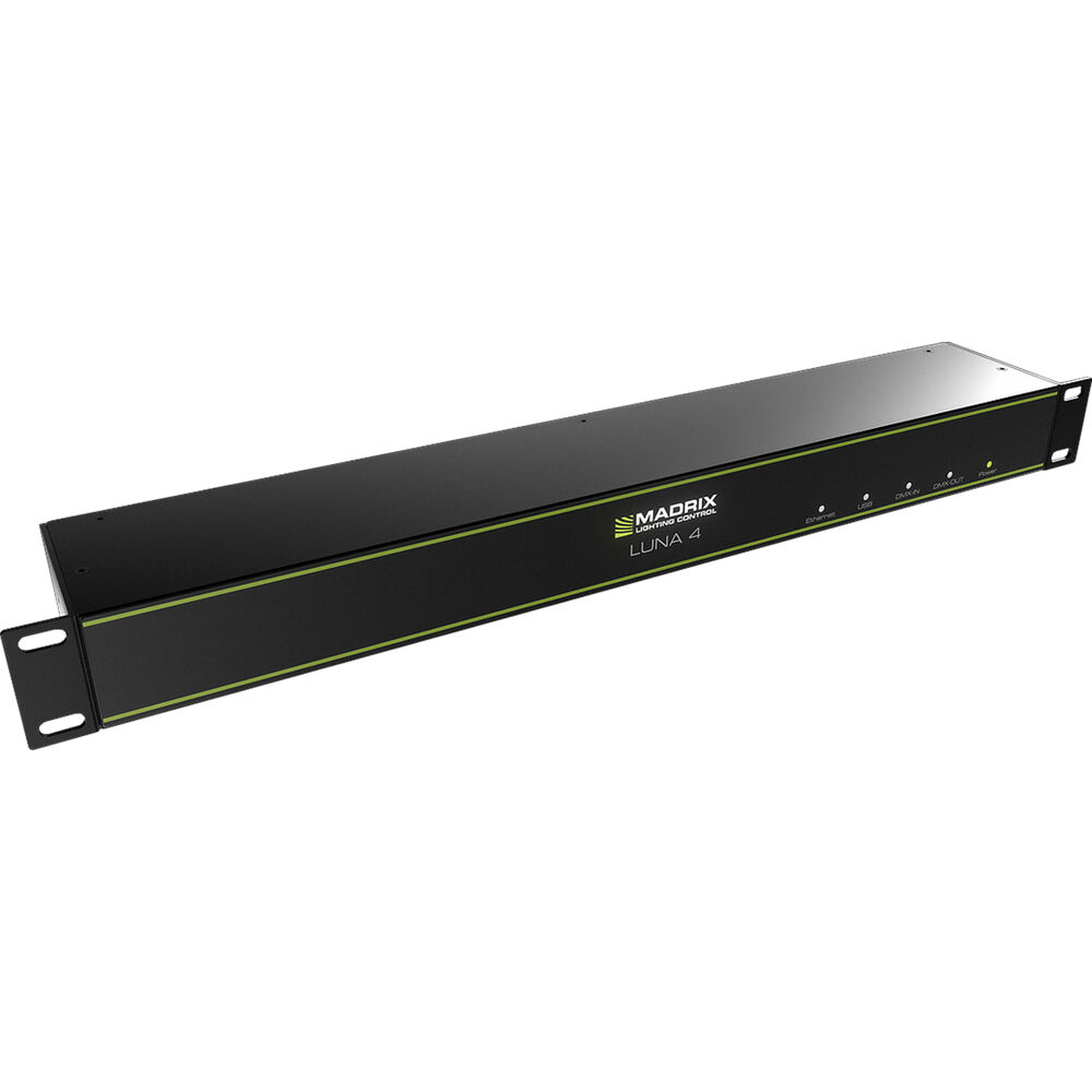 MADRIX LUNA 4 Nodo Art-Net (4 Universos) - Convierte Art-Net y sACN a DMX512, 4 Puertos XLR 5 Pines,