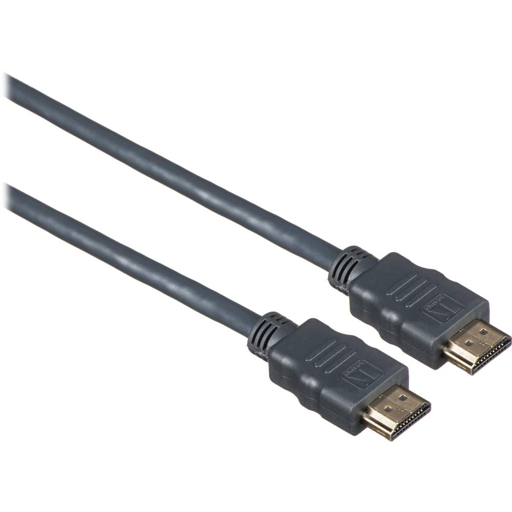 Kramer Cable HDMI Flexible de Alta Velocidad con Ethernet (Gris, 2') - Soporte 4K UHD, Conectores Ba