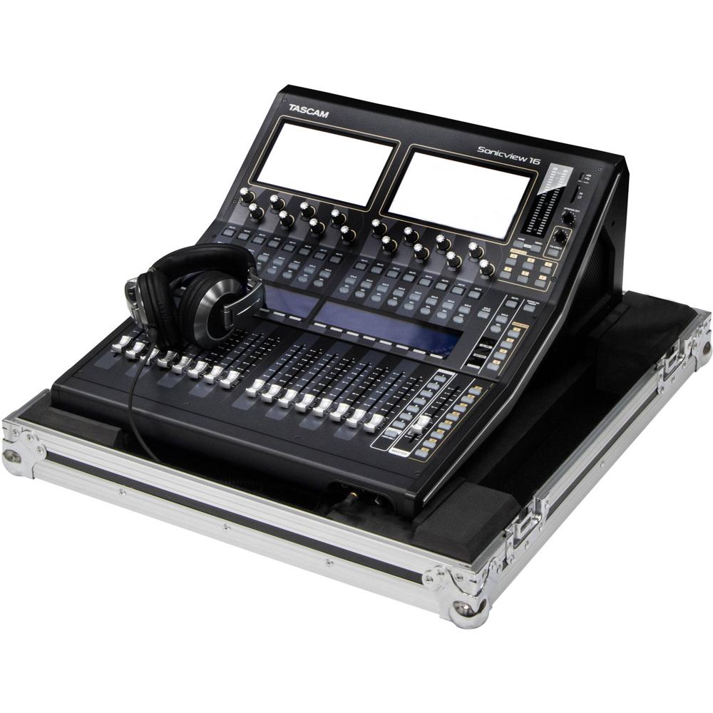 Odyssey Flight Case para Consola de Mezcla TASCAM Sonicview 16 - Diseñado para Mezcladores de 16 Can