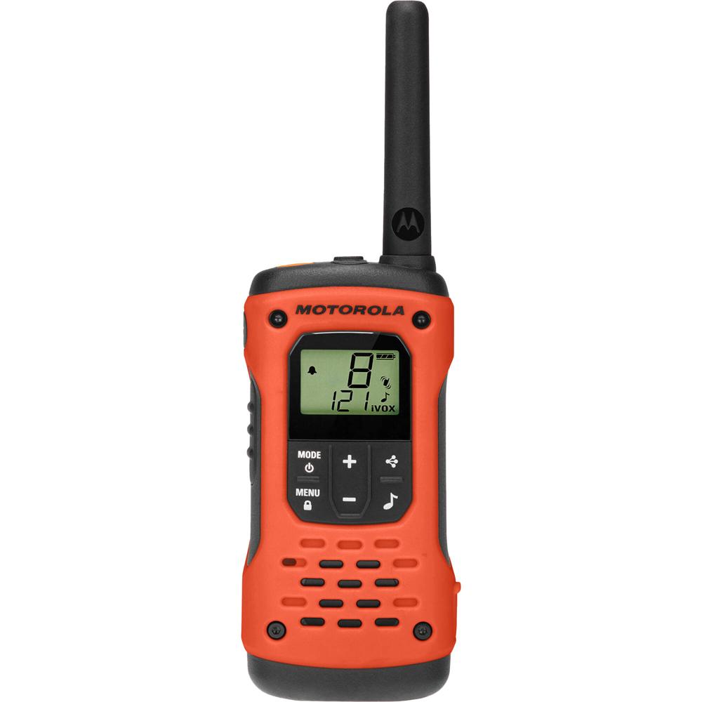 Motorola T605 H2O Radio Bidireccional (Paquete de 2, Naranja) - Flotante, Impermeable IP67, Linterna