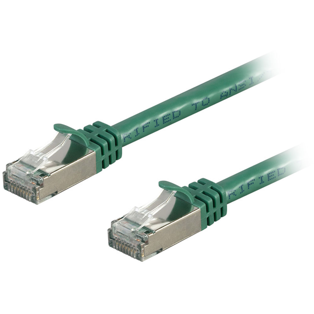Monoprice Entegrade Cat 7 S/FTP Cable Ethernet Doble Apantallado (10', Verde) - Soporta Ethernet 10-