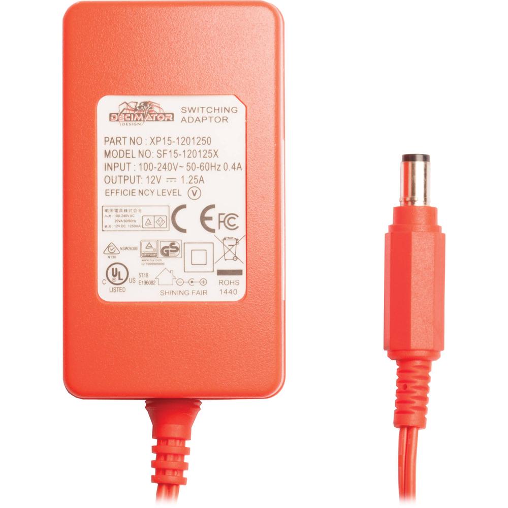 Paquete de Energía DECIMATOR 12 VDC con Conector Coaxial de Bloqueo para Dispositivos DECIMATOR Sele