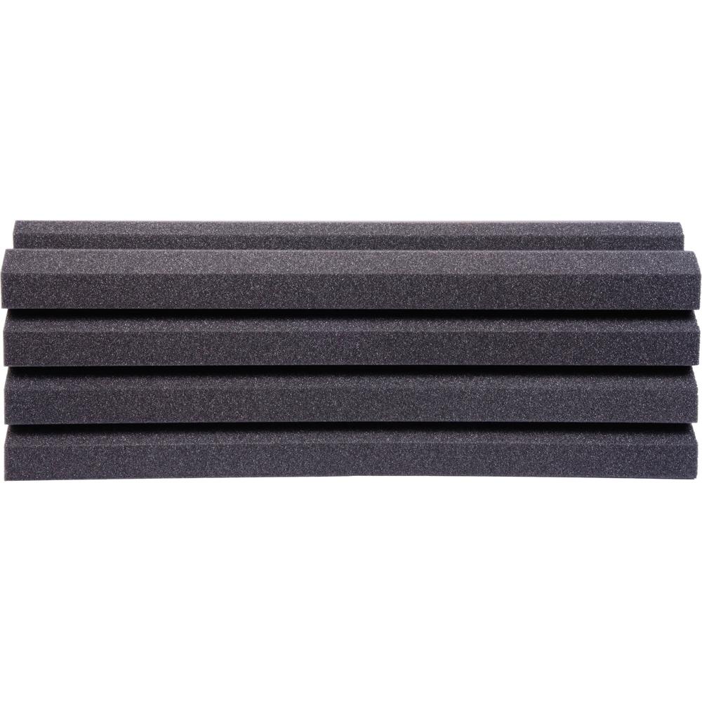 Paneles de Absorción Auralex WaveCave Royale Studiofoam (Paquete de 4, 12 x 24"", Carbón) - Absorción