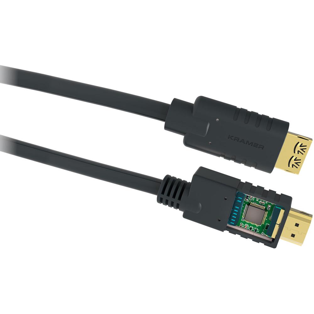 Kramer CA-HM82 Cable HDMI Activo de Alta Velocidad con Ethernet (82') - Soporta 4K UHD, 4:2:0 Color,