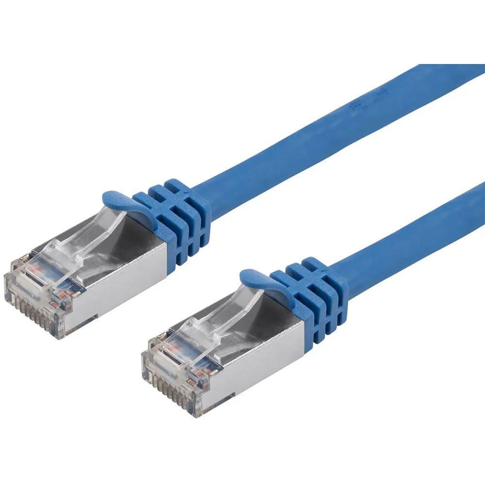 Monoprice Entegrade Cat 7 S/FTP Cable Ethernet Doble Apantallado (7', Azul) - Soporta Ethernet 10-Gi