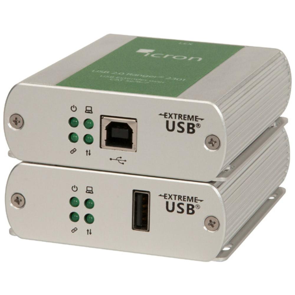 Icron USB 2.0 Ranger 2301GE-LAN Extensor de Puerto Único - Extiende hasta 100m, Soporta Conexión Dir