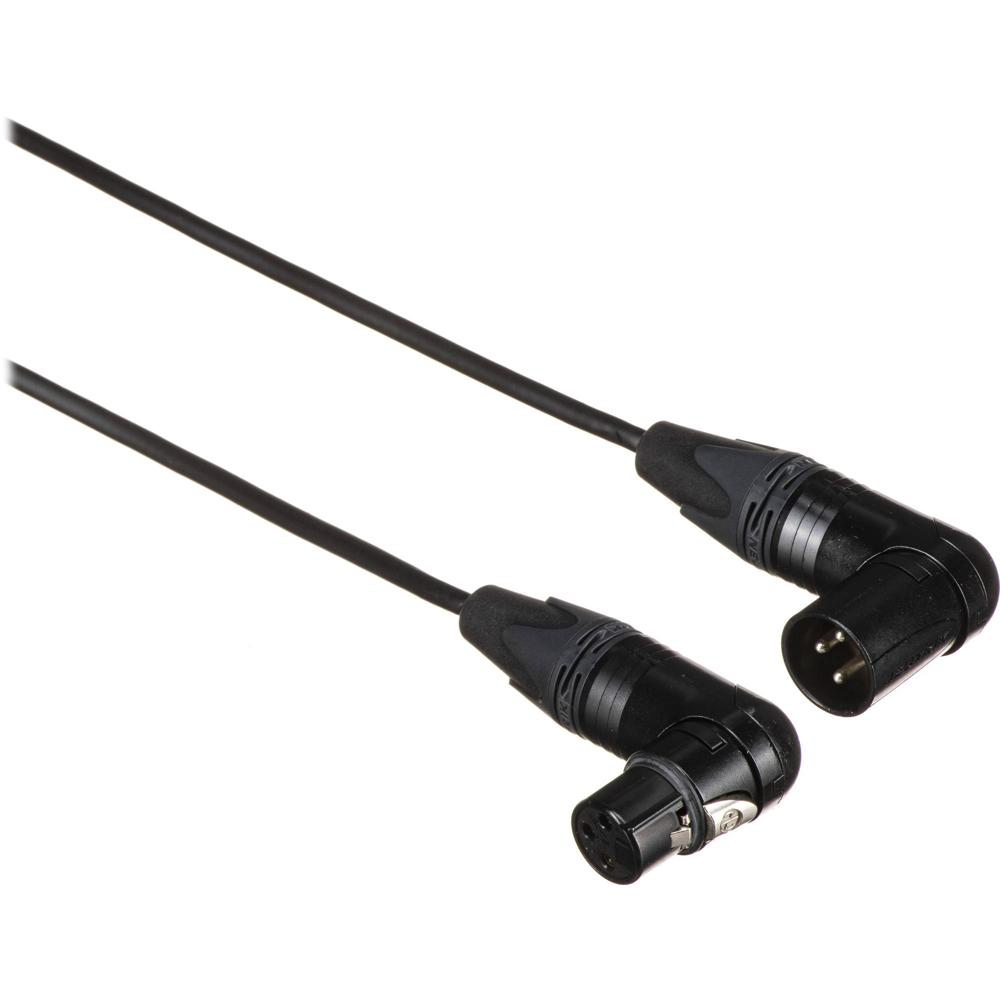 Cable de Salto XLR Angulado Macho a XLR Angulado Hembra de Remote Audio (30 cm)