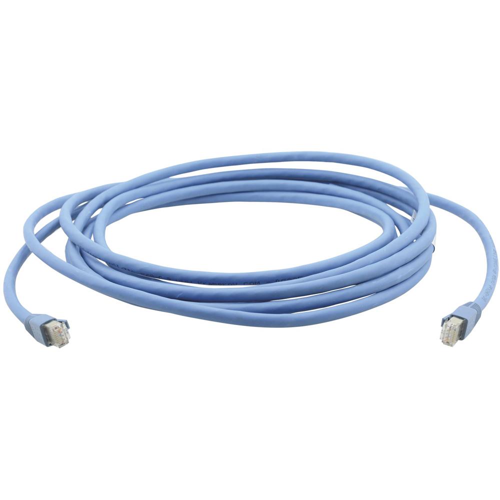 Kramer 150' CAT6a HDBaseT Cable (Azul) - Conectores RJ-45 Baquelita Dorada para Instalaciones HDBase