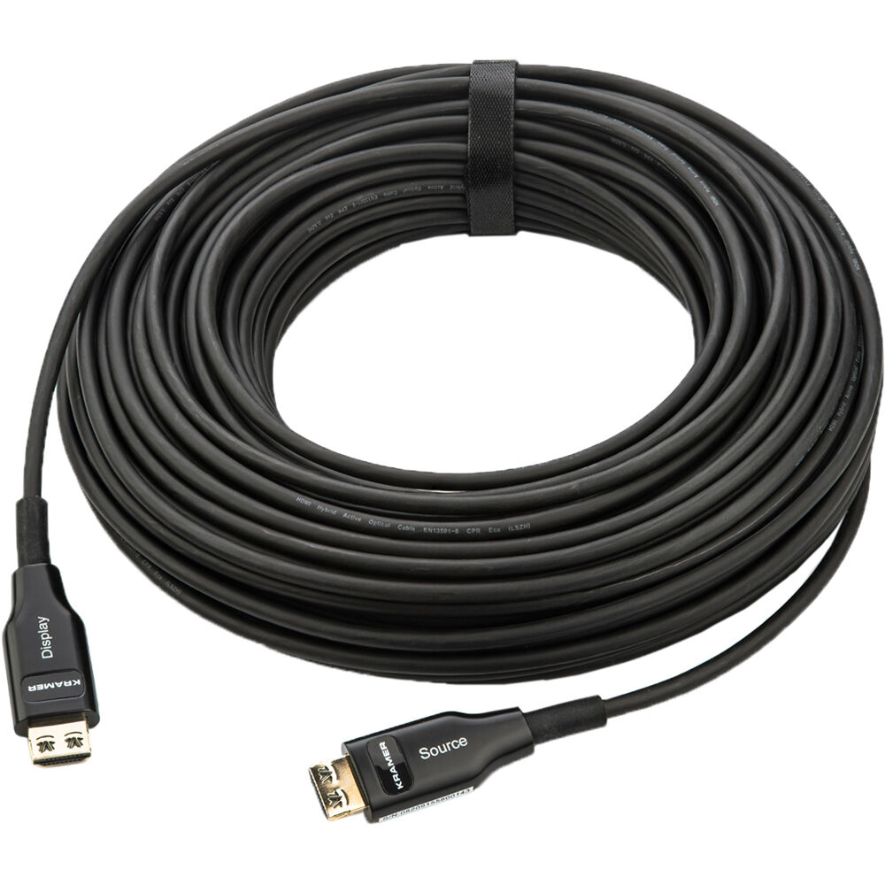 Kramer CLSAOCH/60F Cable Híbrido Óptico HDMI de Alta Velocidad LSHF (262') - 18 Gb/s, 4K@60 Hz, Bajo