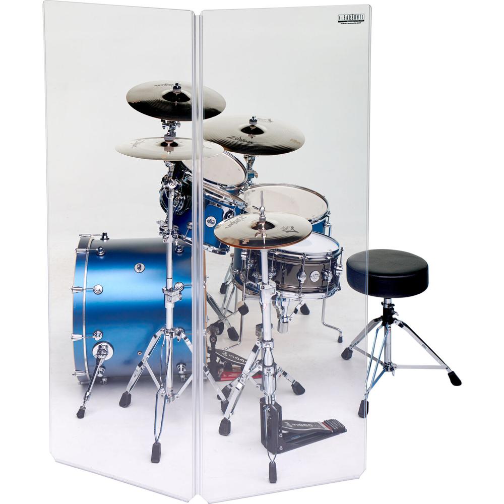 Panel Acrílico ClearSonic A5 de 2 Secciones - Ideal para Batería de 5 Piezas, 1/4"" de Grosor, Bisagr