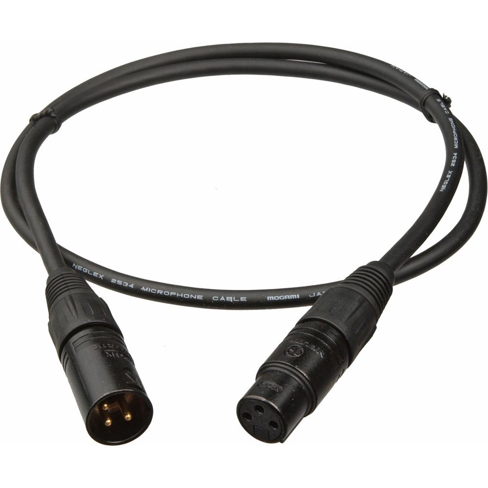 Mogami Gold Studio Cable XLR F a XLR M de 3' para Micrófono - Tecnología Neglex, Aislamiento de Poli