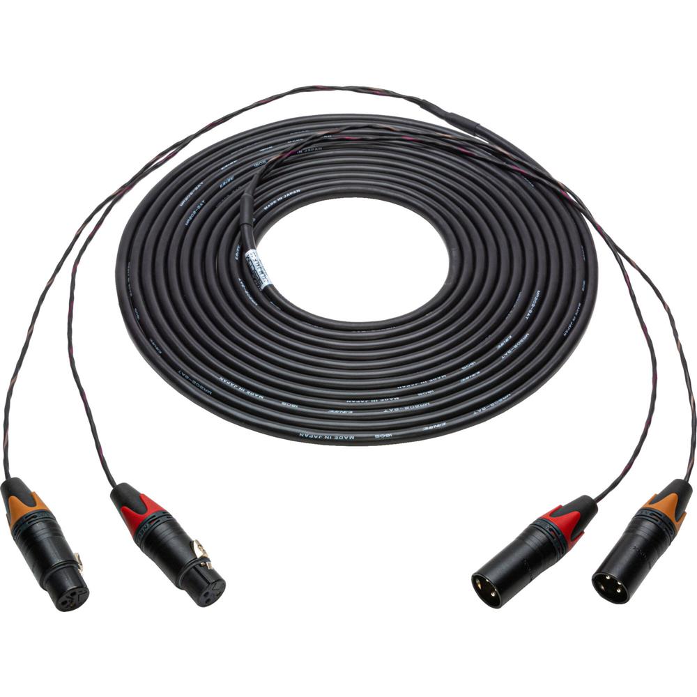 Cable de Audio Sescom Snake de 2 Canales XLR Macho a XLR Hembra (50') - Con 24"" Fanouts, Cable Canar