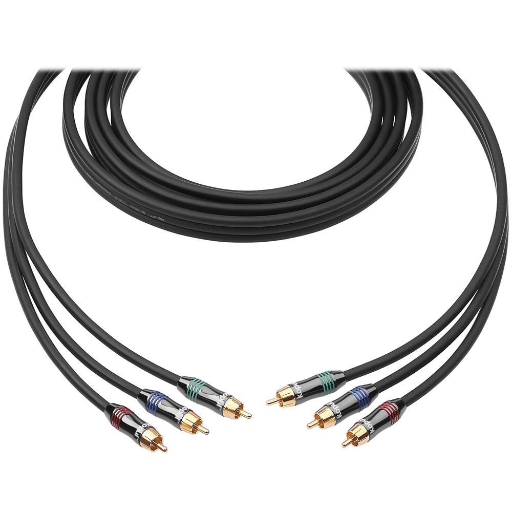 Cable de Video Componente 3RCA Kopul Premium Series (3') - Flexible, Blindaje CCA Trenzado, Filtro R