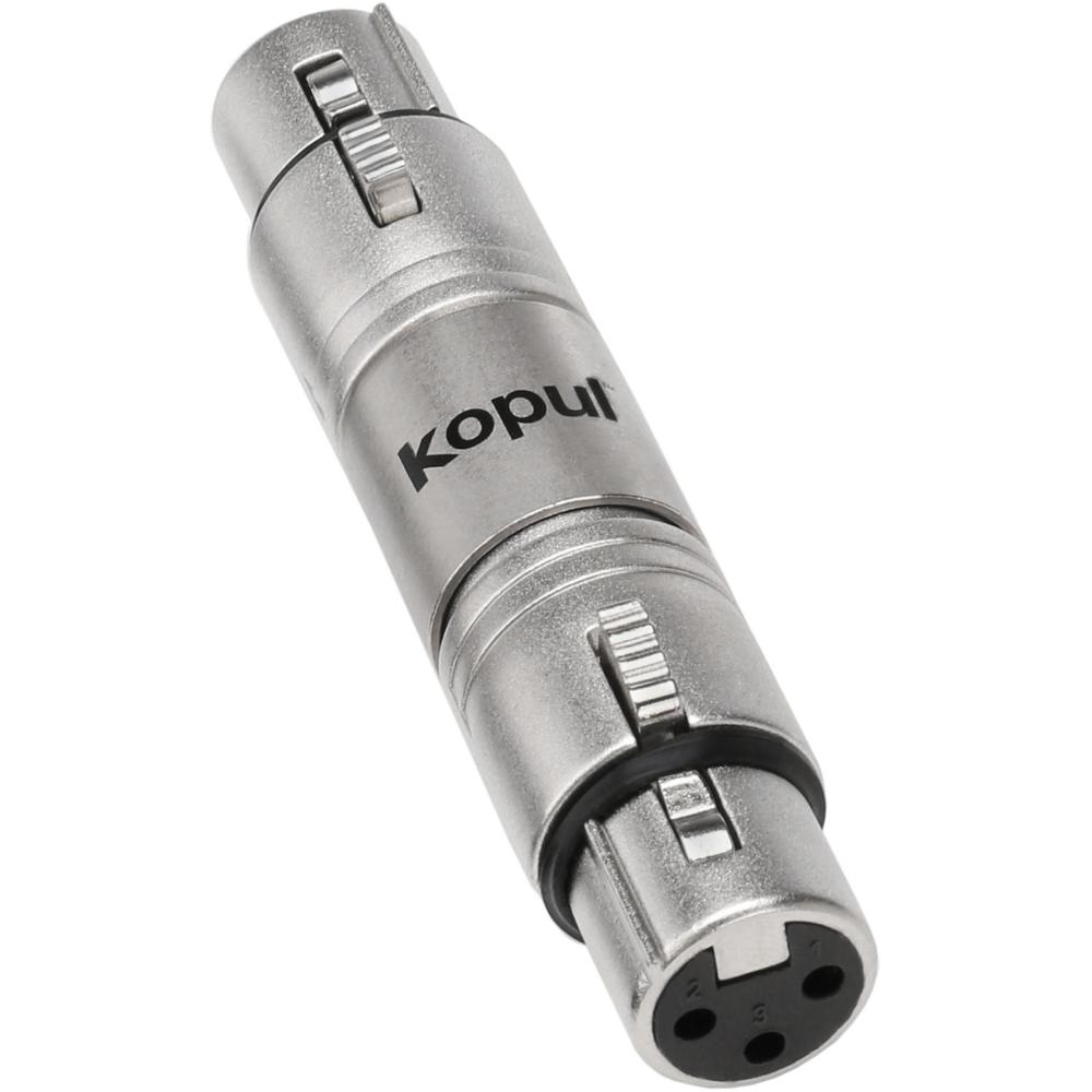 Adaptador de Giro Kopul 3-Pin XLR Femenino a 3-Pin XLR Femenino - Conexiones Niqueladas, Construcció