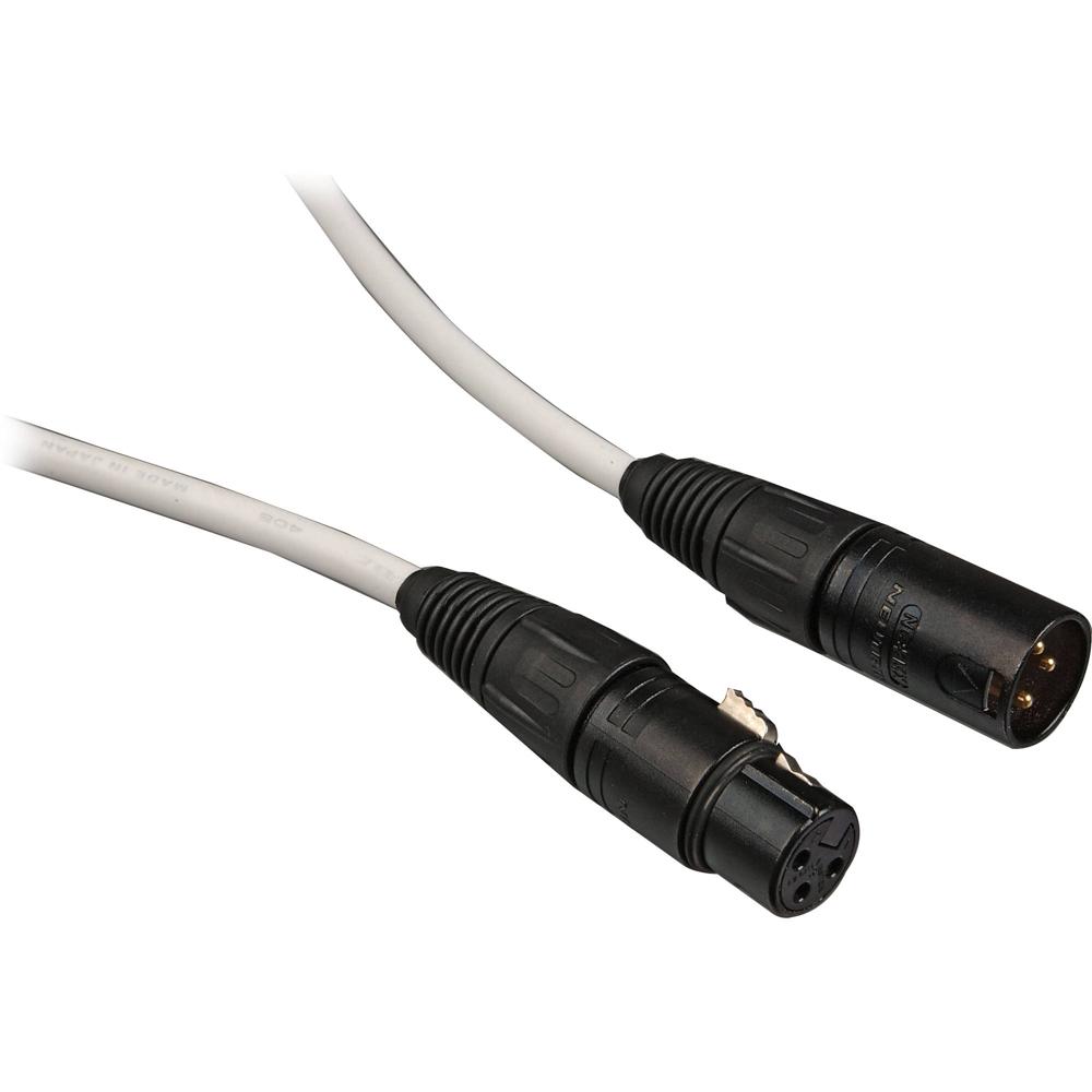 Cable de Micrófono Canare L-4E6S Star Quad XLRM a XLRF (50', Blanco) - Blindaje de Cobre Trenzado, F