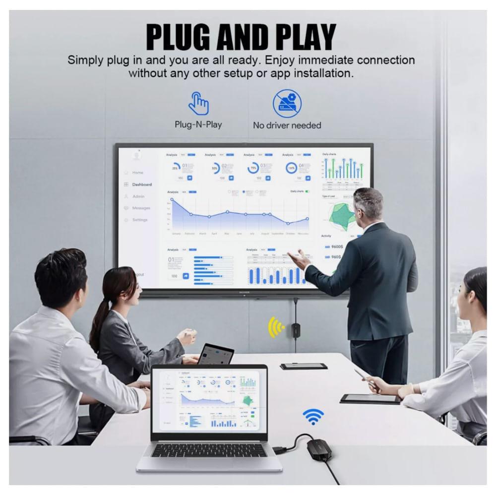 Transmisor y receptor de video Edup HDMI inalámbrico