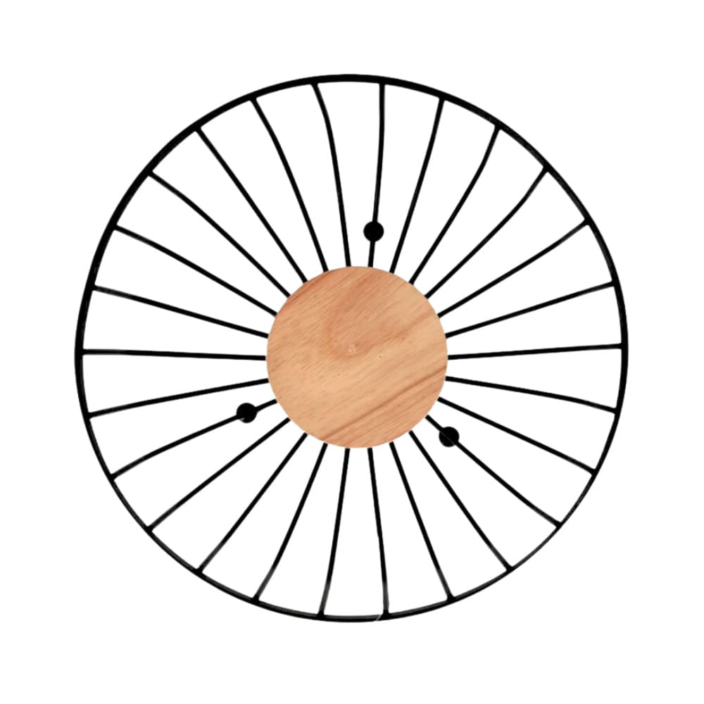 Frutero de Acero con Base de Madera